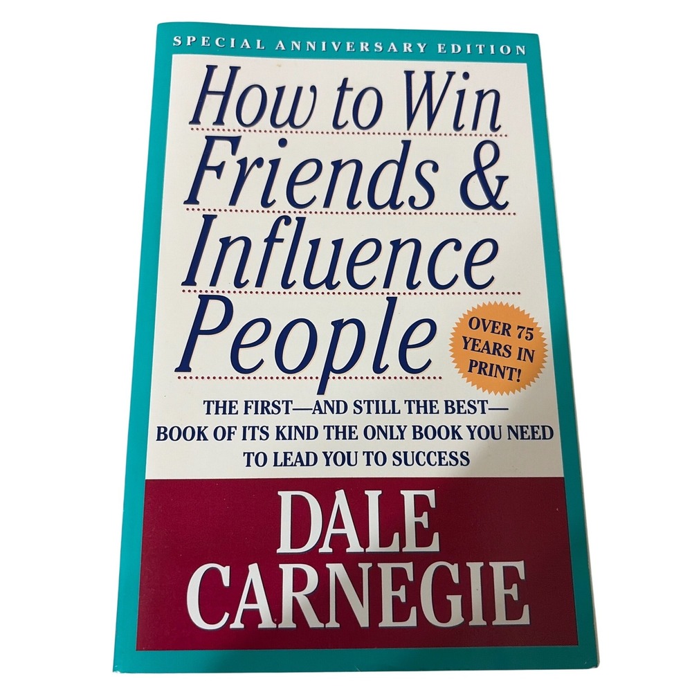 Dale Carnegie How to Win Friends & Influence People Paperback Teal Anniversary